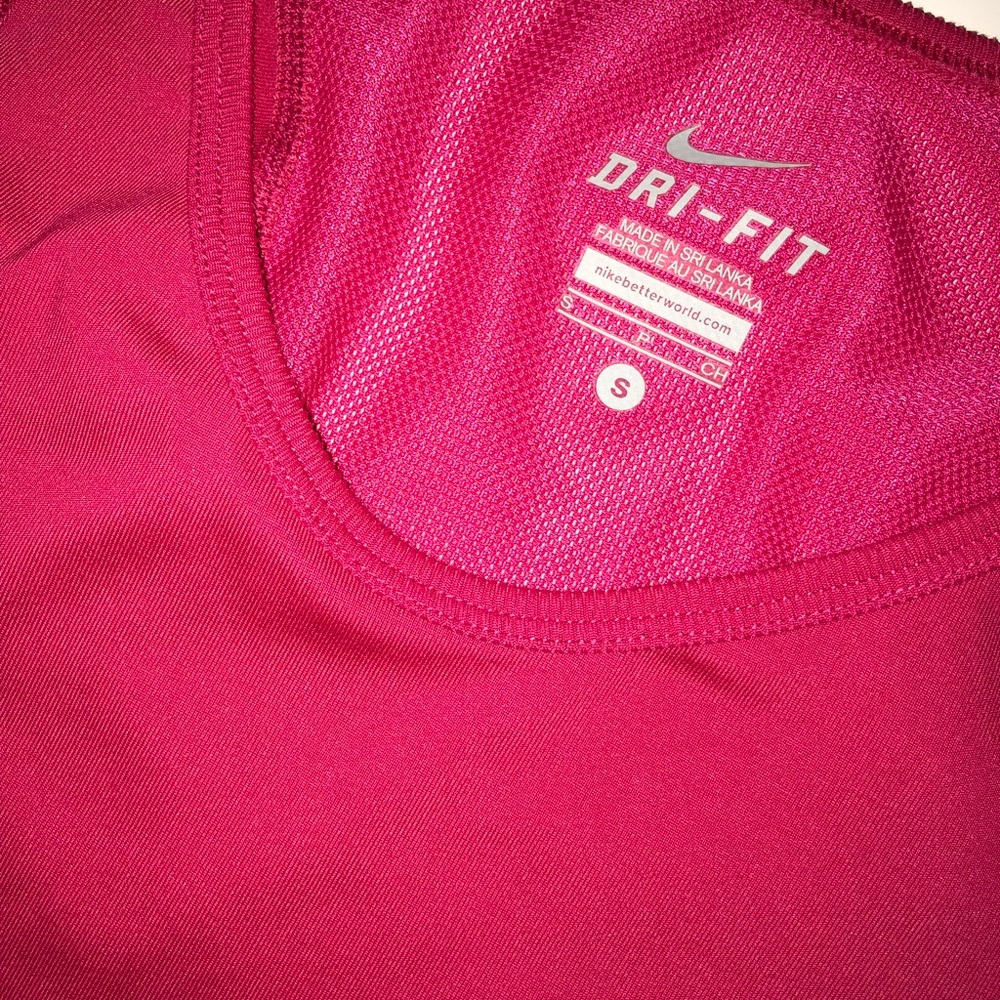 Pink colored dri fit T-shirt